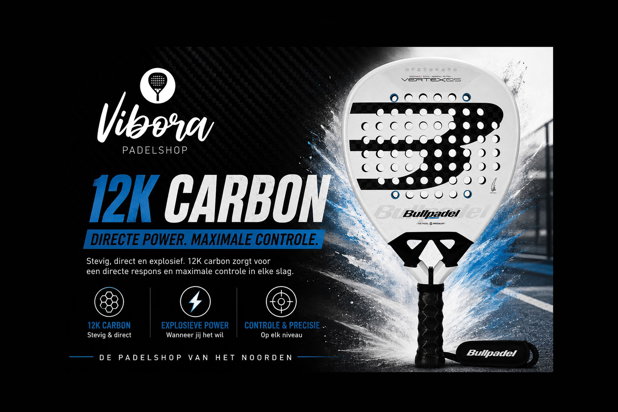 Wat betekent 12K carbon bij een padelracket?