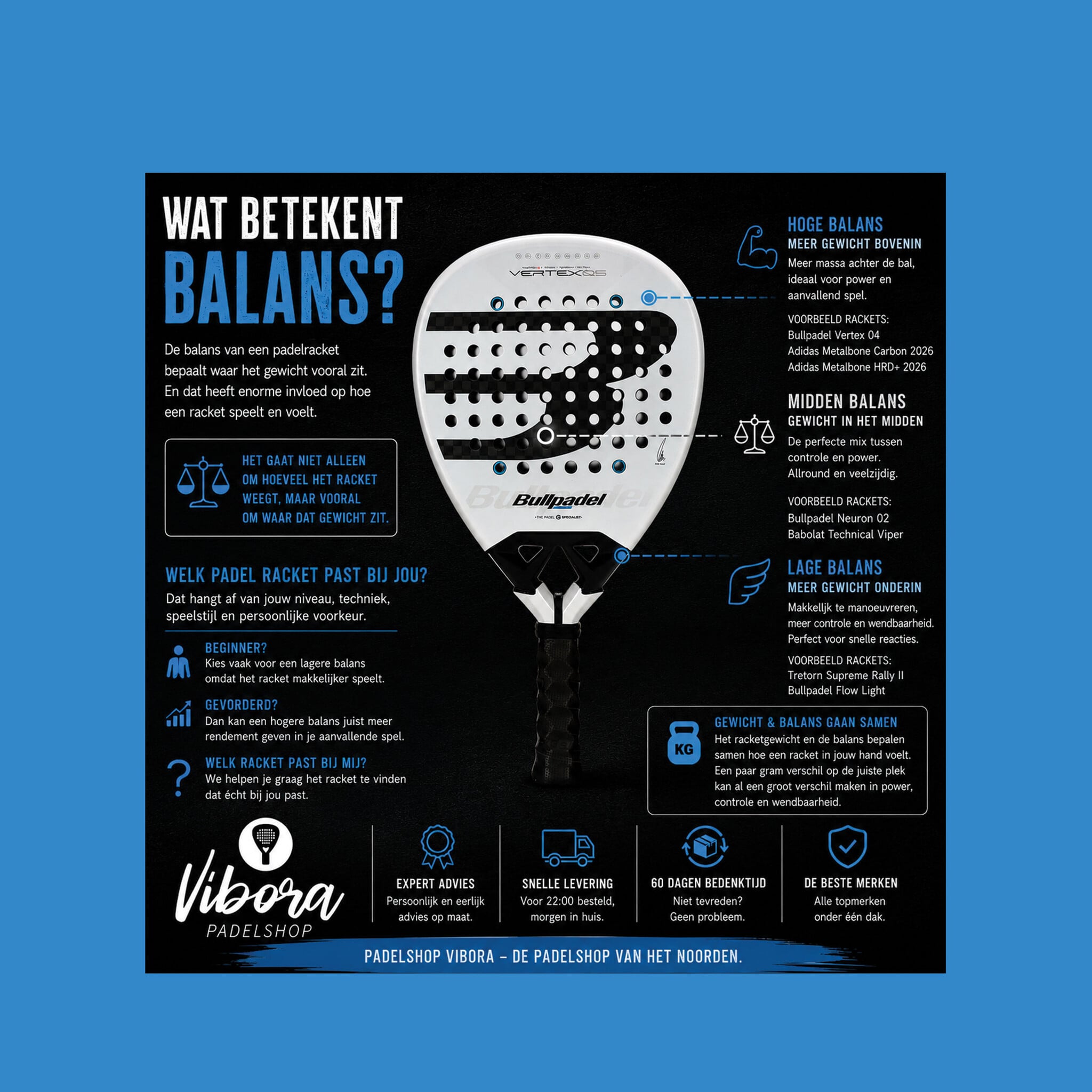 Wat betekent balans bij een padelracket?