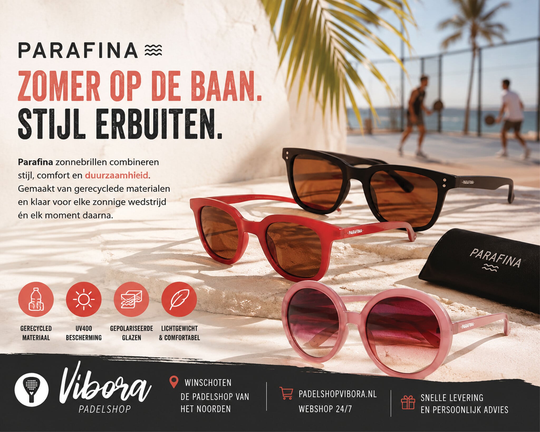 Parafina zonnebril voor padel