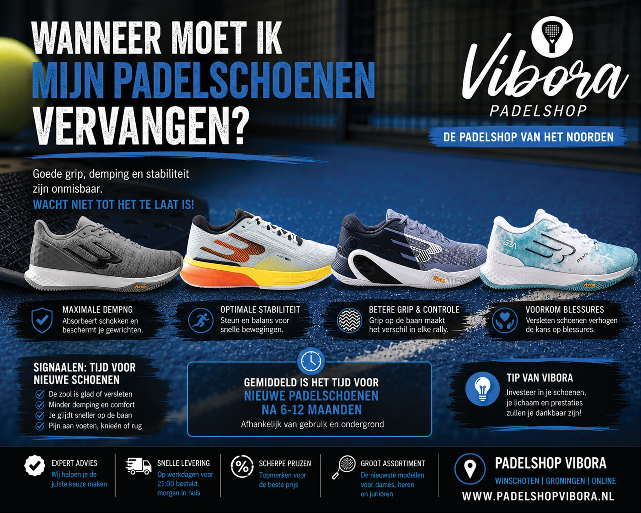 Wanneer padelschoenen vervangen?