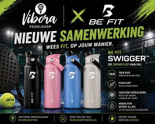 Nieuwe samenwerking: Padelshop Vibora gaat in zee met BE FIT en SWIGGER™