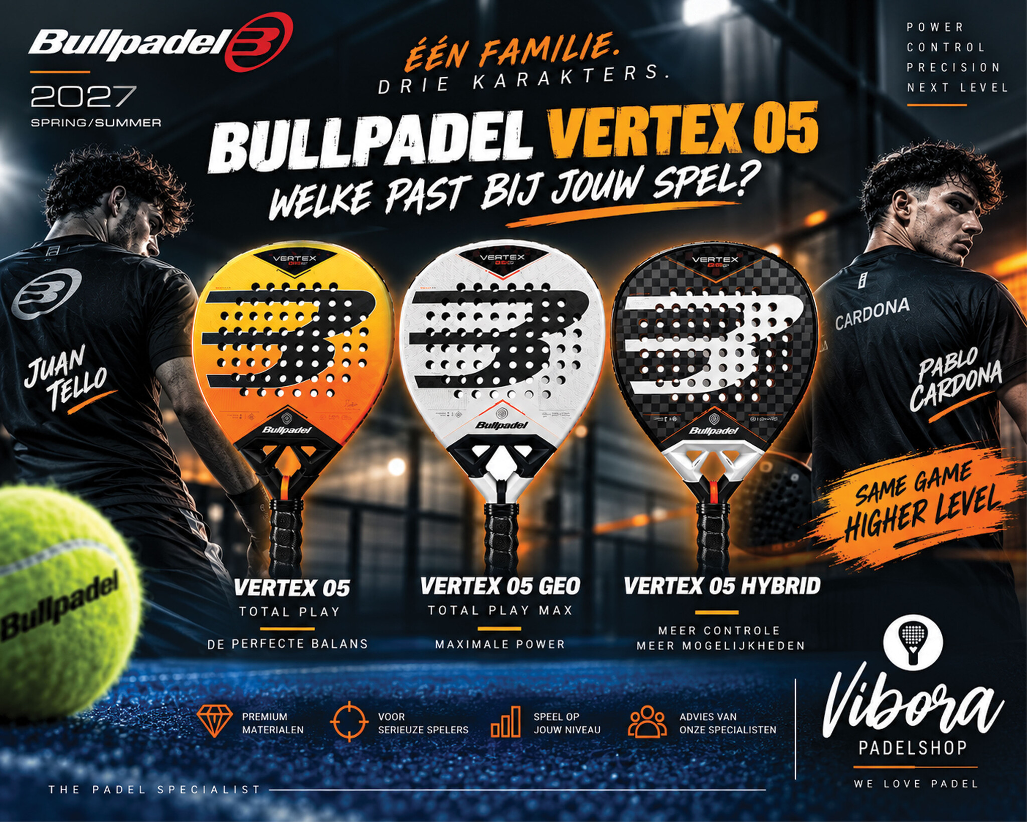 Bullpadel Vertex 05, GEO of Hybrid? Dit zijn de verschillen