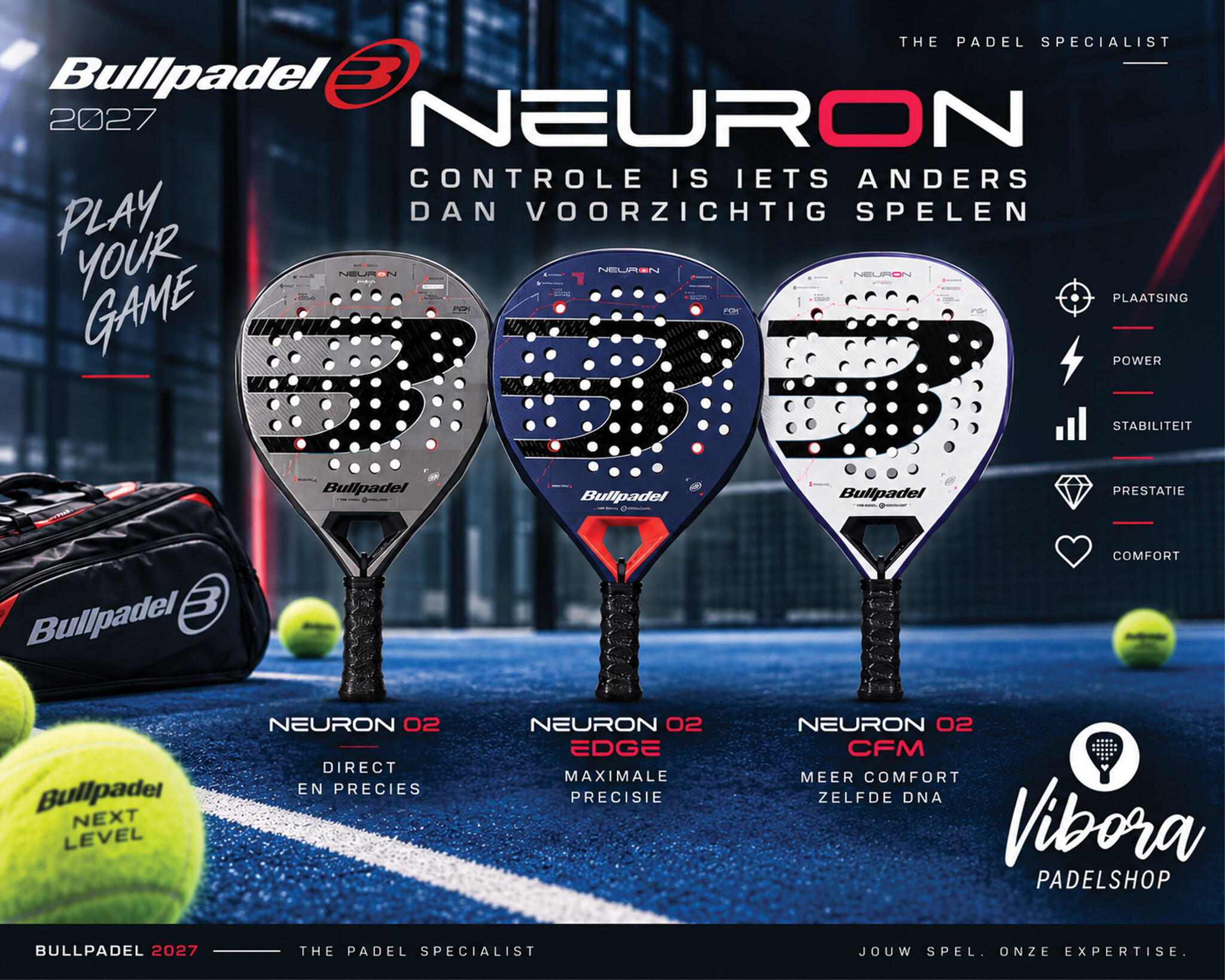 Bullpadel Neuron 02, Edge of CFM? Welk racket past bij jou?