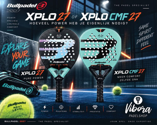 Bullpadel XPLO of XPLO CMF? Welk power racket kies je?