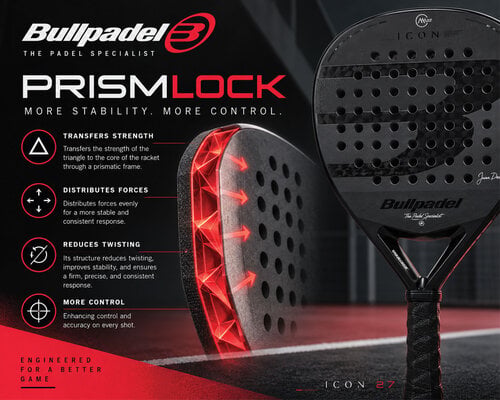 Bullpadel PrismLock: wat doet het in een padel racket?