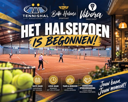 Het halseizoen is begonnen: welkom in Tennishal Winschoten!