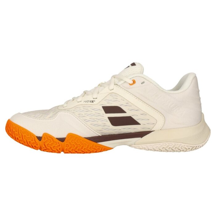 Babolat Premura 3 Herren 2026 Cream/Orange – Leichte Padelschuhe mit Michelin-Grip und Stabilität
