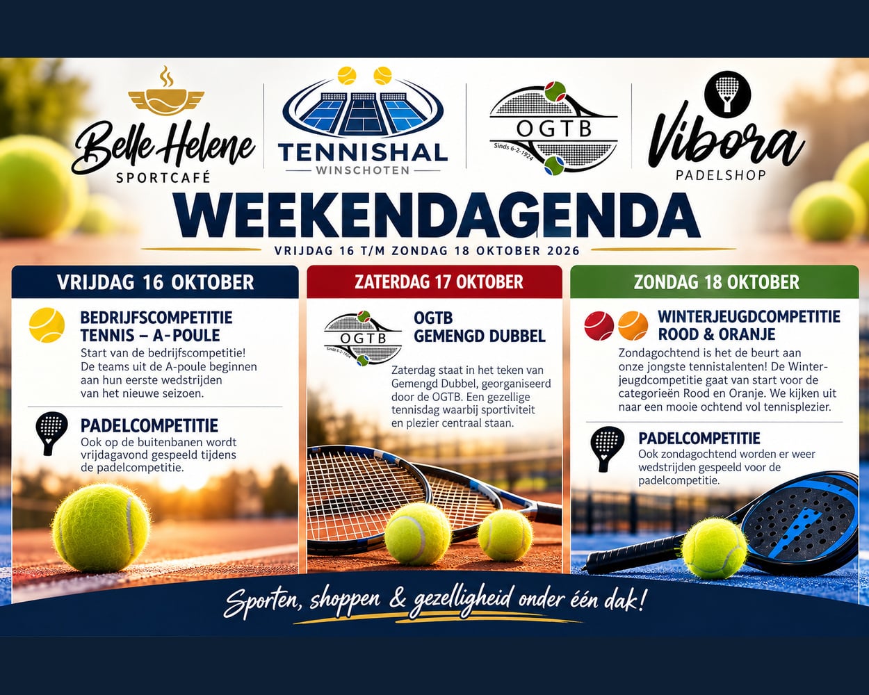 Tennishal Winschoten bruist: recordaantal jeugd en OGTB-succes!