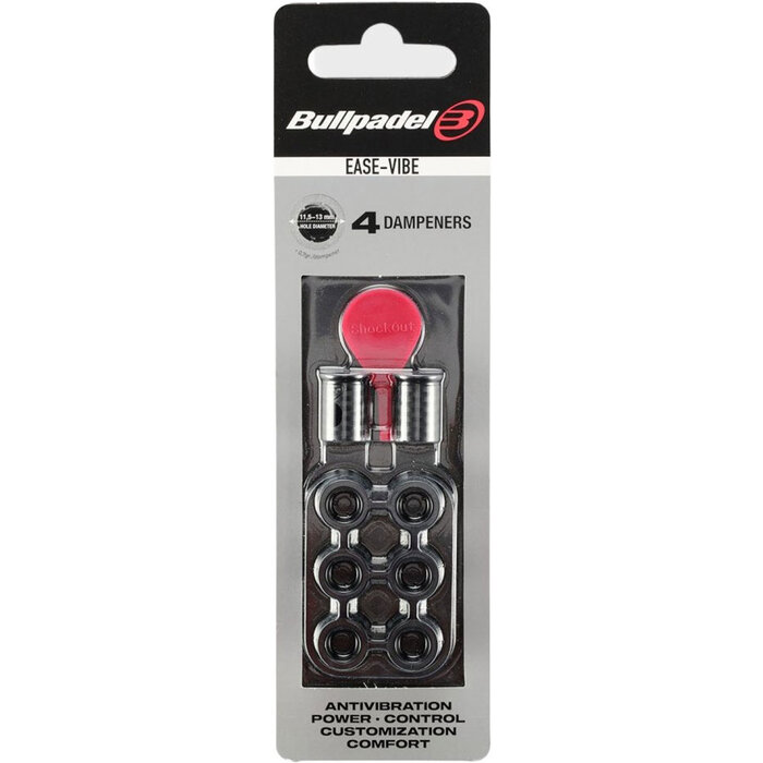 Bullpadel Ease-Vibe Vibrationsdämpfer 2026 – 4 Stück | Bis zu 60 % weniger Vibrationen