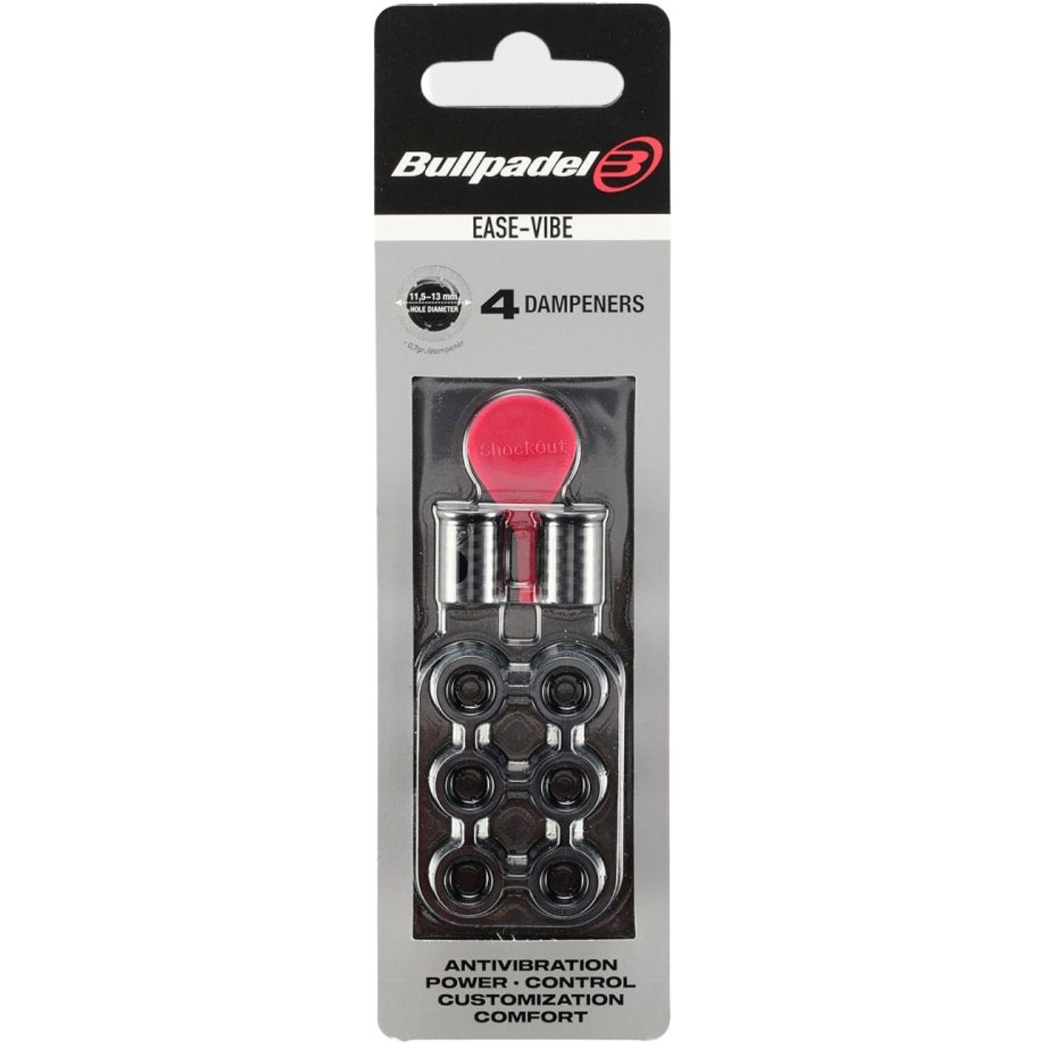 Bullpadel Ease-Vibe Vibrationsdämpfer 2026 – 4 Stück | Bis zu 60 % weniger Vibrationen