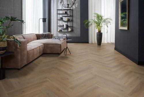 Floorlife YUP Leyton herringbone dryback smoky Floorlife YUP Leyton herringbone dryback smoky