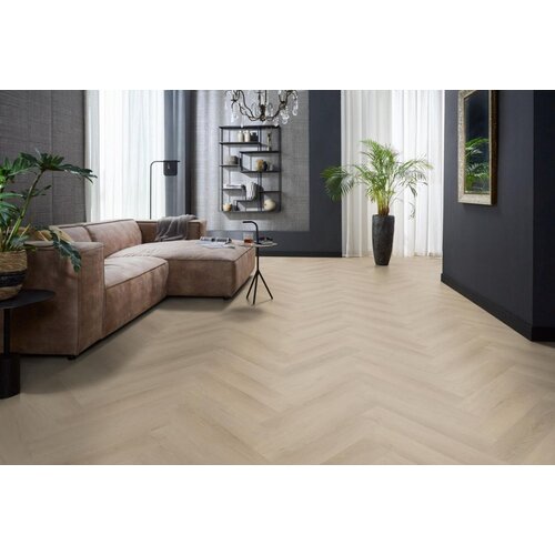Floorlife YUP Merton herringbone dryback beige