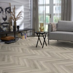Floorlife YUP Herringbone dryback grey
