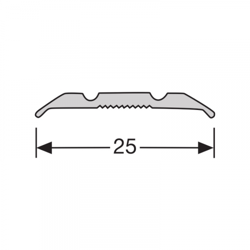 PPC Dilatatieprof. zelfkl. 25 mm alu RVS