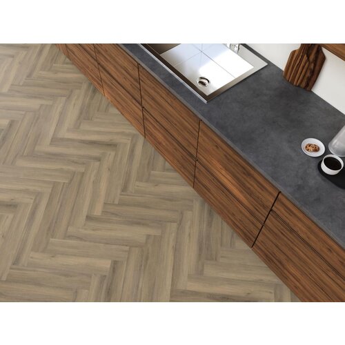 Floorlife YUP herringbone click SRC light brown