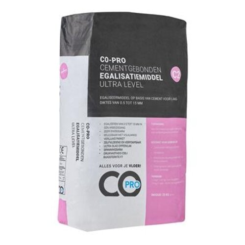 COpro Co-pro cementgebonden egalisatiemiddel C2 ultra level COpro Co-pro cementgebonden egalisatiemiddel C2 ultra level