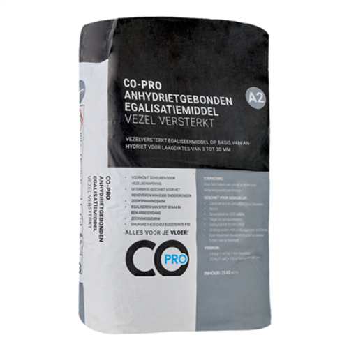 COpro Co-pro anhydrietgebonden egalisatiemiddel A2 vezel versterkt COpro Co-pro anhydrietgebonden egalisatiemiddel A2 vezel versterkt