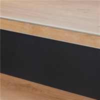 Stootbord pvc ral 9005 zwart steenstructuur