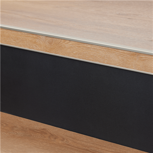 Floorlife Stootbord pvc ral 9005 zwart steenstructuur