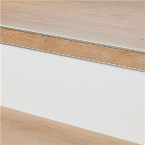 Floorlife Stootbord pvc ral 9010 wit houtstructuur