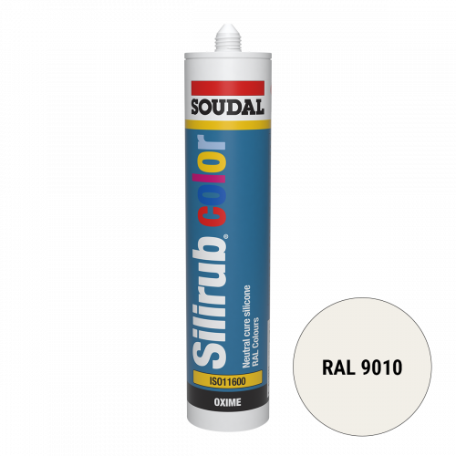 PPC Soudal Siliconenkit RAL 9010 wit 300 ml