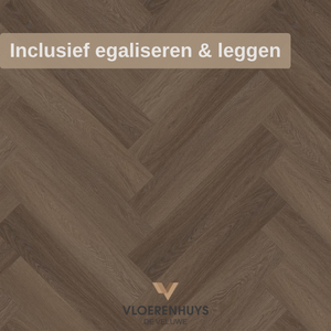 Floorlife YUP Fulham visgraat dryback brown