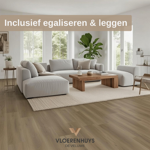 Vloerenhuys de Veluwe  Eiken dryback donkerbruin inclusief leggen