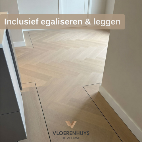 Floorlife YUP XL Brentford herringbone dryback beige  inclusief leggen  - Copy