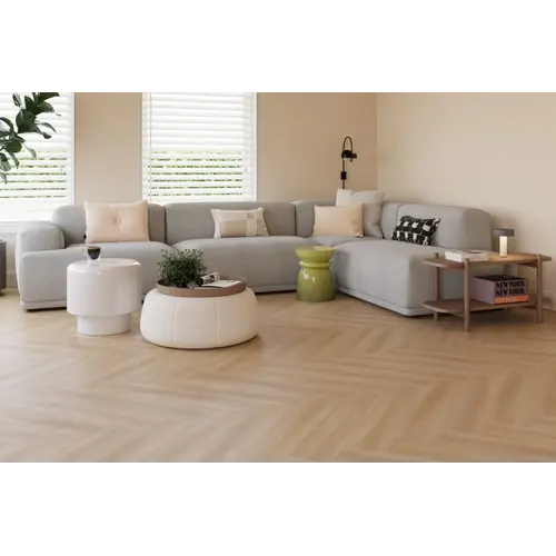 Castell Luxury PVC Flooring Castell Supreme 812 Herringbone 254 Honey Grey