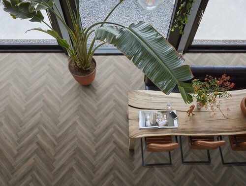 Floorlife YUP Paddington Herringbone dryback dark grey Floorlife YUP Paddington Herringbone dryback dark grey