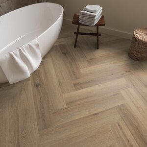 Floorlife YUP XL Greenford herringbone dryback light brown