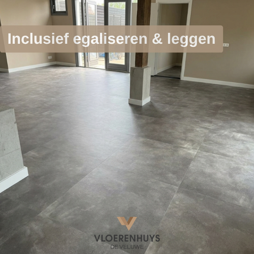 Floorlife Ealing XL dryback dark grey inclusief leggen