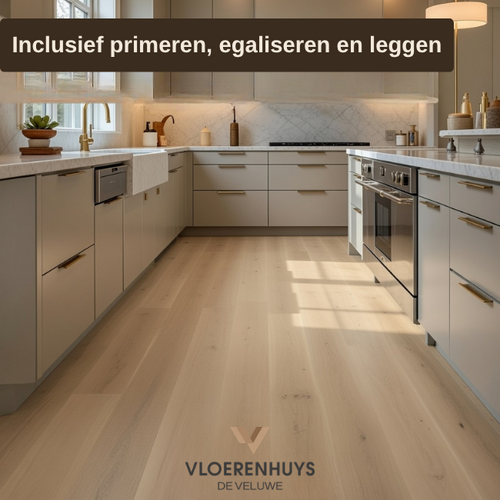 Vloerenhuys de Veluwe  VH eiken dryback lichtbruin inclusief leggen