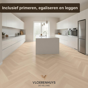 Vloerenhuys de Veluwe Eiken visgraat dryback beige Vloerenhuys de Veluwe Eiken visgraat dryback beige
