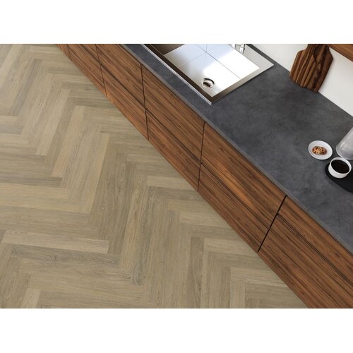 Floorlife YUP slimbone Sutton herringbone dryback warm natural Floorlife YUP slimbone Sutton herringbone dryback warm natural