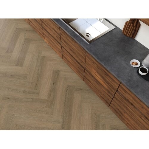 Floorlife YUP Sutton herringbone dryback light brown Floorlife YUP Sutton herringbone dryback light brown