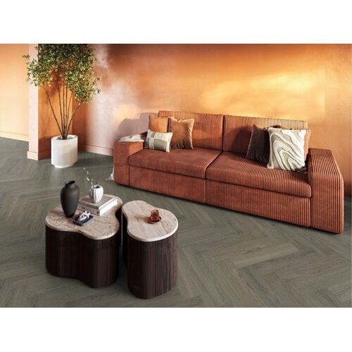 Floorlife YUP Sutton herringbone dryback brown grey Floorlife YUP Sutton herringbone dryback brown grey