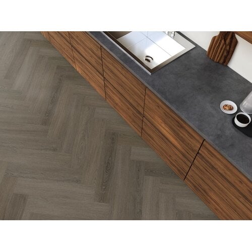 Floorlife YUP Sutton herringbone click SRC brown