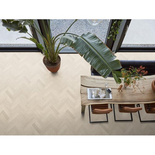 Floorlife YUP XS Brixton herringbone dryback warm beige