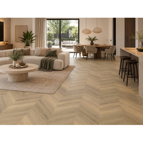 Floorlife YUP Paddington Chevron dryback beige Floorlife YUP Paddington Chevron dryback beige
