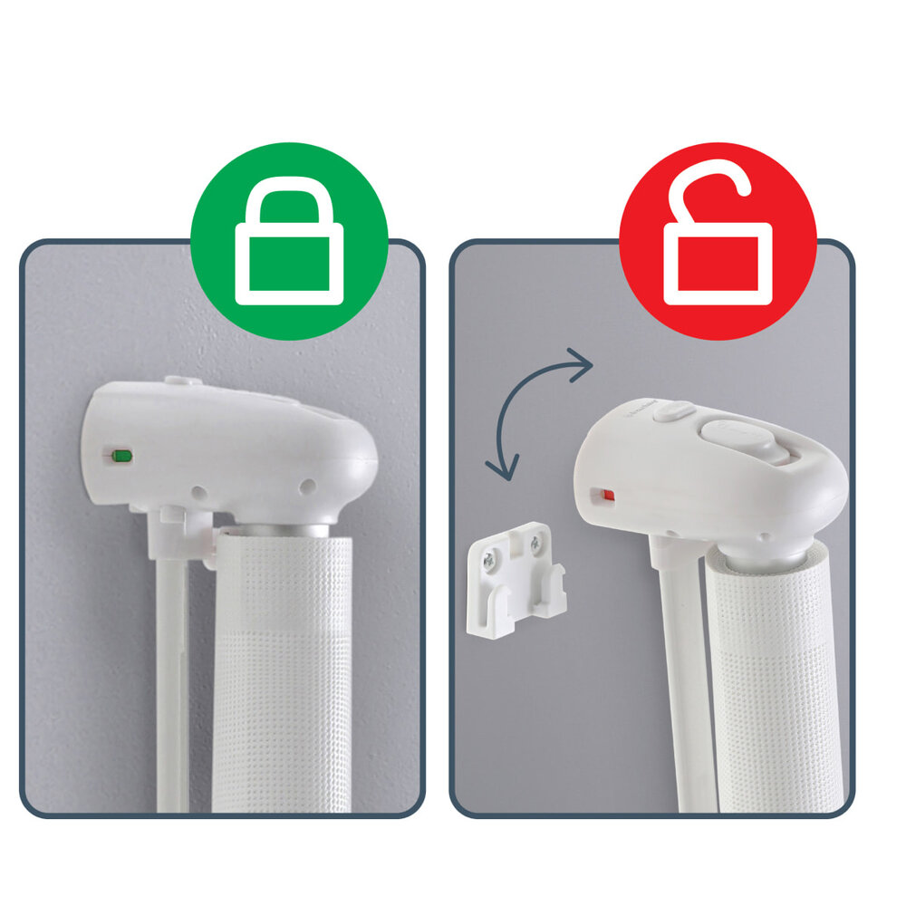 Dreambaby Dreambaby Glide & Hide' Xtra-Tall & Xtra-Wide Traphekje Oprolbaar 140 cm