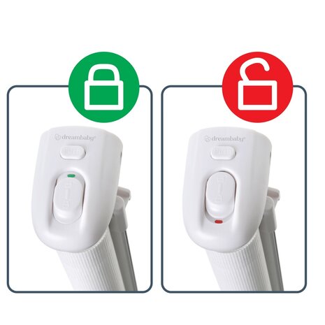 Dreambaby Dreambaby Glide & Hide' Xtra-Tall & Xtra-Wide Traphekje Oprolbaar 140 cm