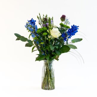 Boeket Blue Monday | Flowers in mixed blue & with colors | 50cm length