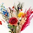 Bouquet Colorful with Dried & Silk Flowers in several bold colors | 55cm length