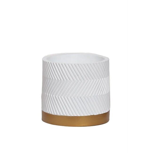 Pot Groovy White Matte D13