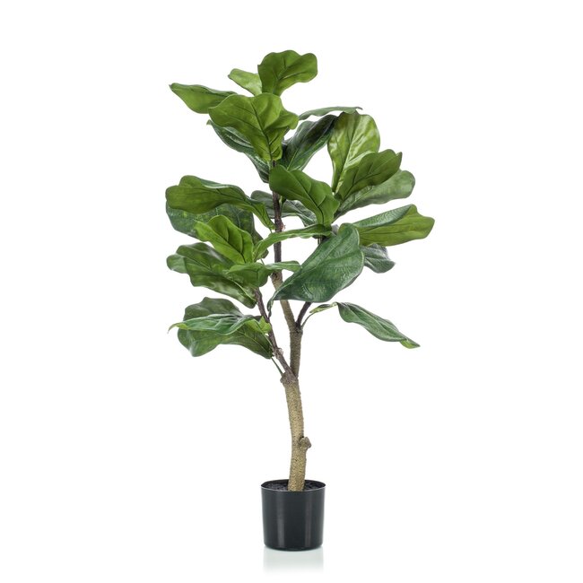 Kunstplant - Ficus Lyrata - Tabaksplant - 90 cm