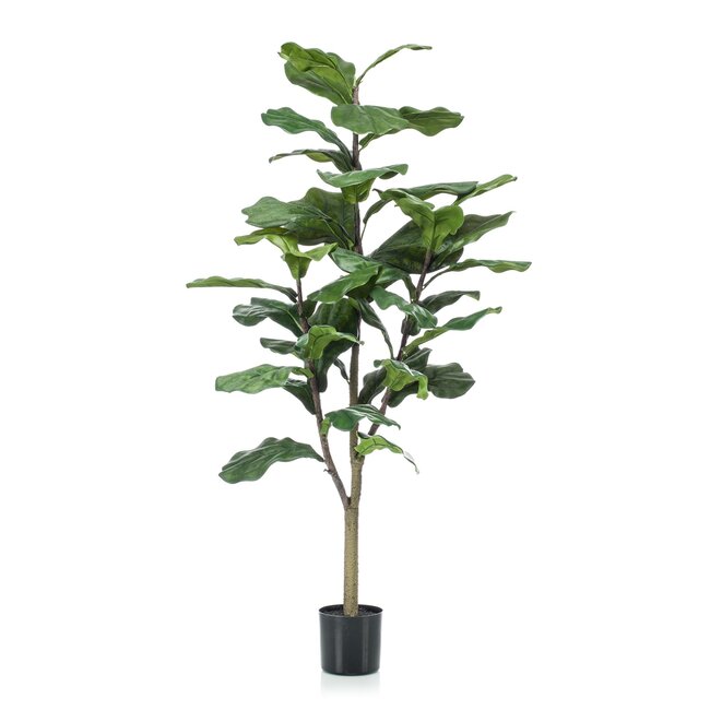Kunstplant - Ficus Lyrata - Tabaksplant - 120 cm