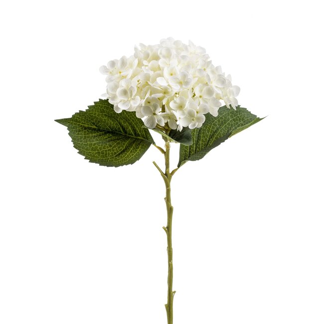 Kunstbloemen Solo - White - Hydrangea Flower - x 8 - 52 cm