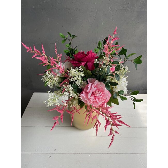 Kunstbloemen - Boeket L - Shiny Pink - 80cm