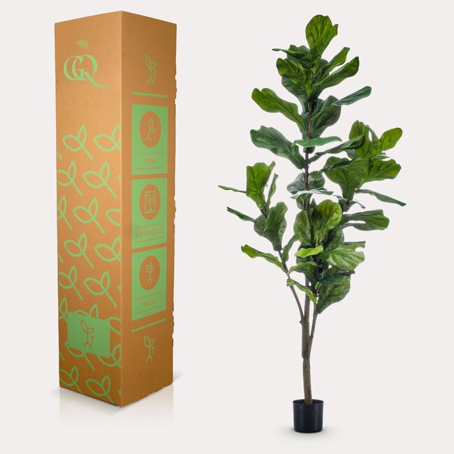 kunstplant - Ficus Lyrata - Tabaksplant - 150cm